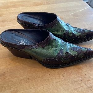 Vintage Donald pliner slip on western mule/boot
